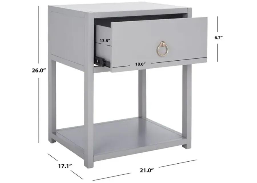 Yudi 1 Drawer 1 Shelf Nightstand