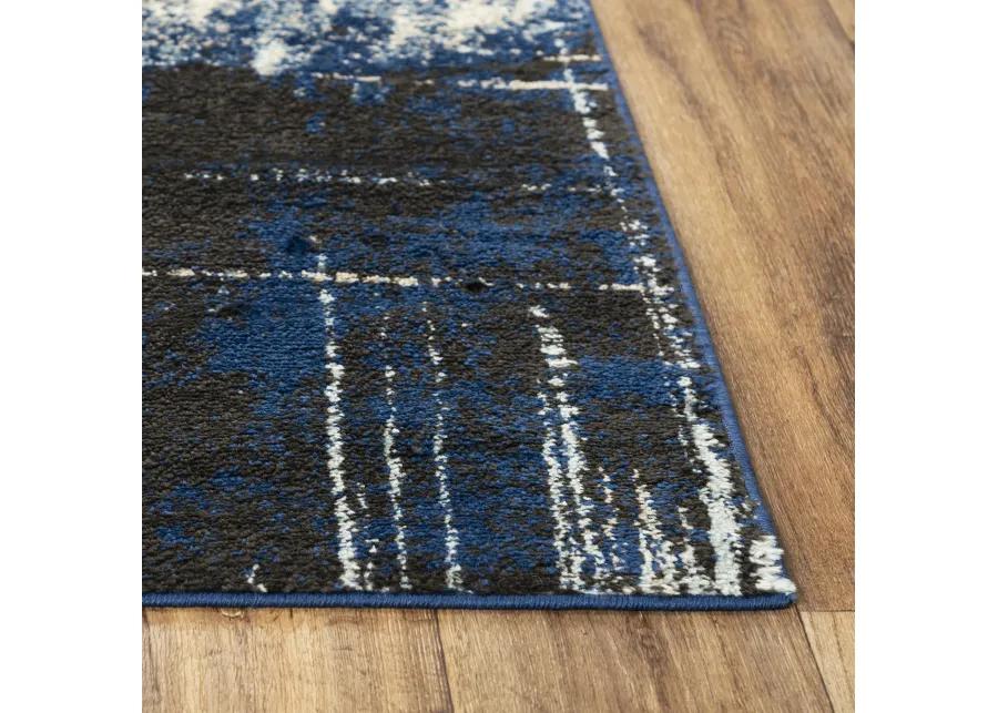 Palace Blue  Polypropylene  5'2" x 7'3" Rectangle Rug