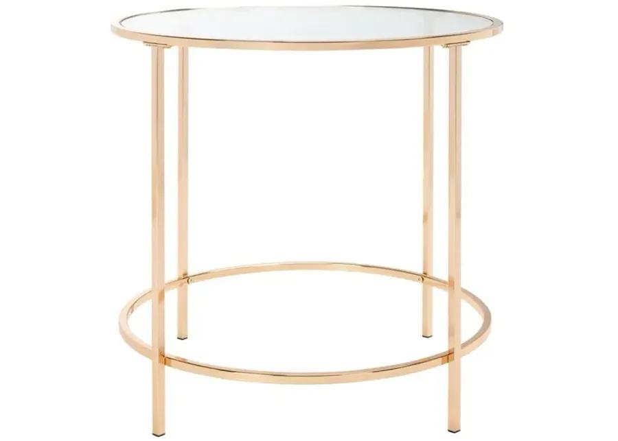 KOLBY ROUND GLASS SIDE TABLE