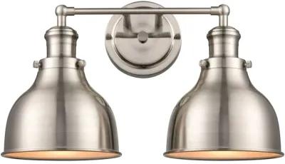 Haralson 17" Wide 2-Light Vanity Light - Satin Nickel