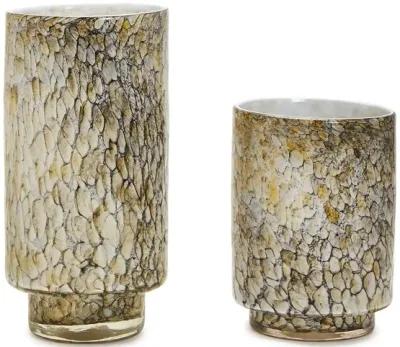 Speckled Set of 2 Candleholder/Vases