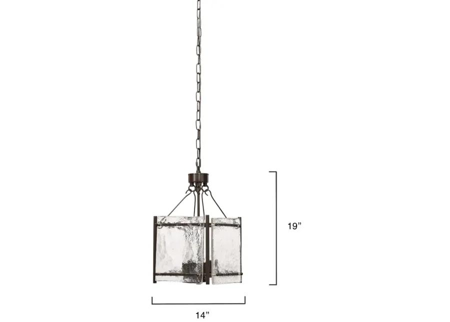 Glenn Small Square Bronze Metal Chandelier