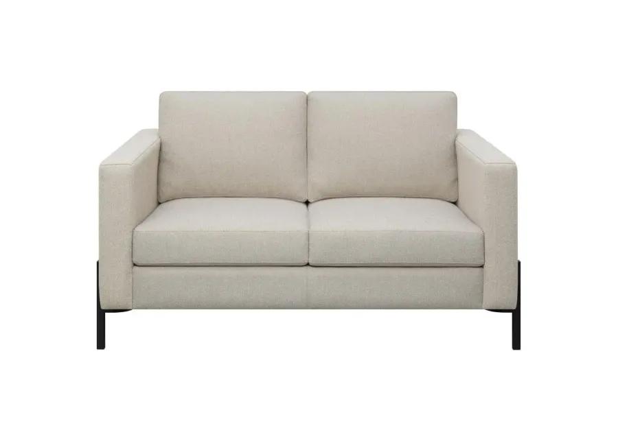 Tilly 2-piece Upholstered Track Arms Sofa Set Oatmeal