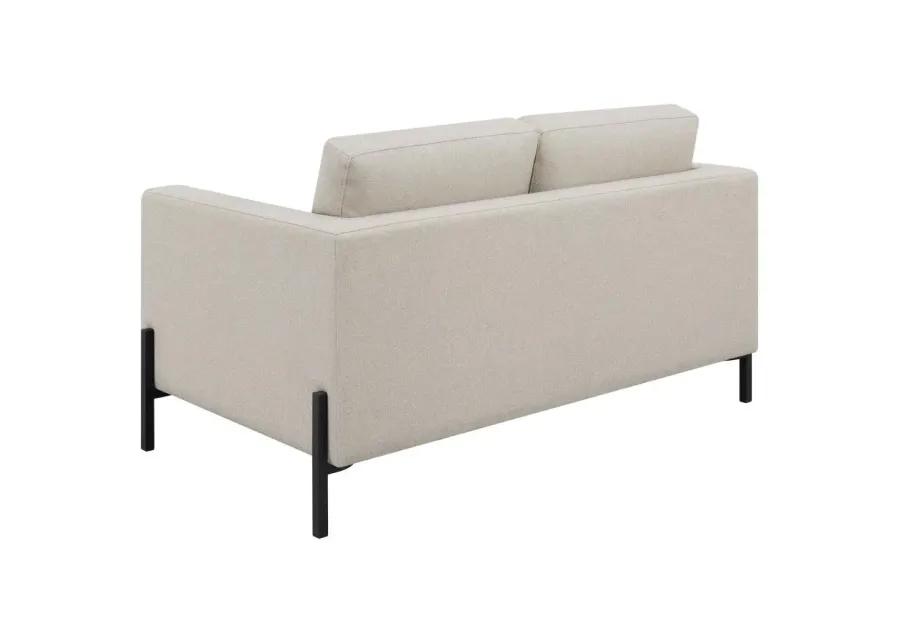 Tilly 2-piece Upholstered Track Arms Sofa Set Oatmeal