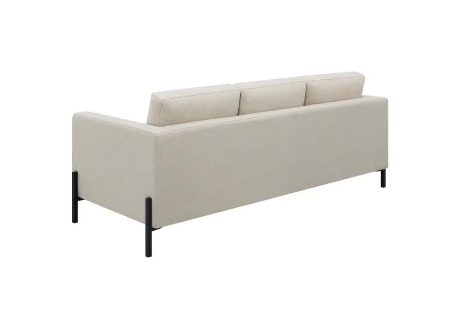 Tilly 2-piece Upholstered Track Arms Sofa Set Oatmeal