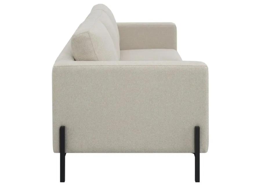 Tilly 2-piece Upholstered Track Arms Sofa Set Oatmeal