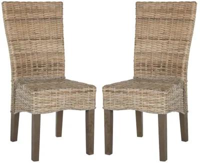 OZIAS 19''H WICKER DINING CHAIR - Set of 2