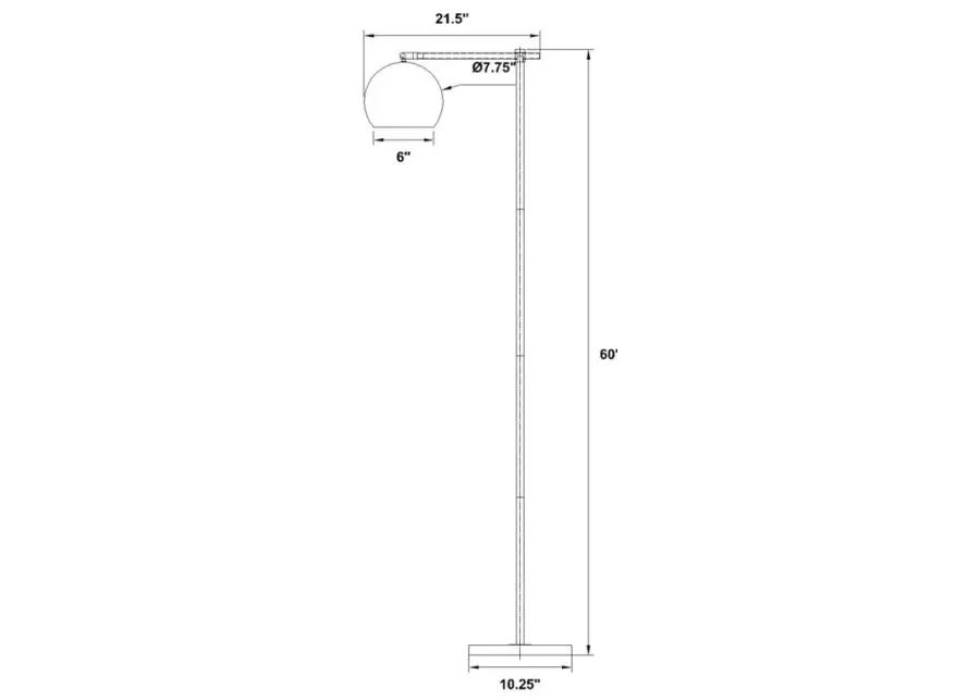 Linnea 1-light Dome Shade Floor Lamp Brass