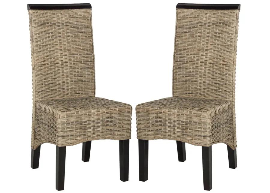 ILYA 18''H WICKER DINING CHAIR - Set of 2