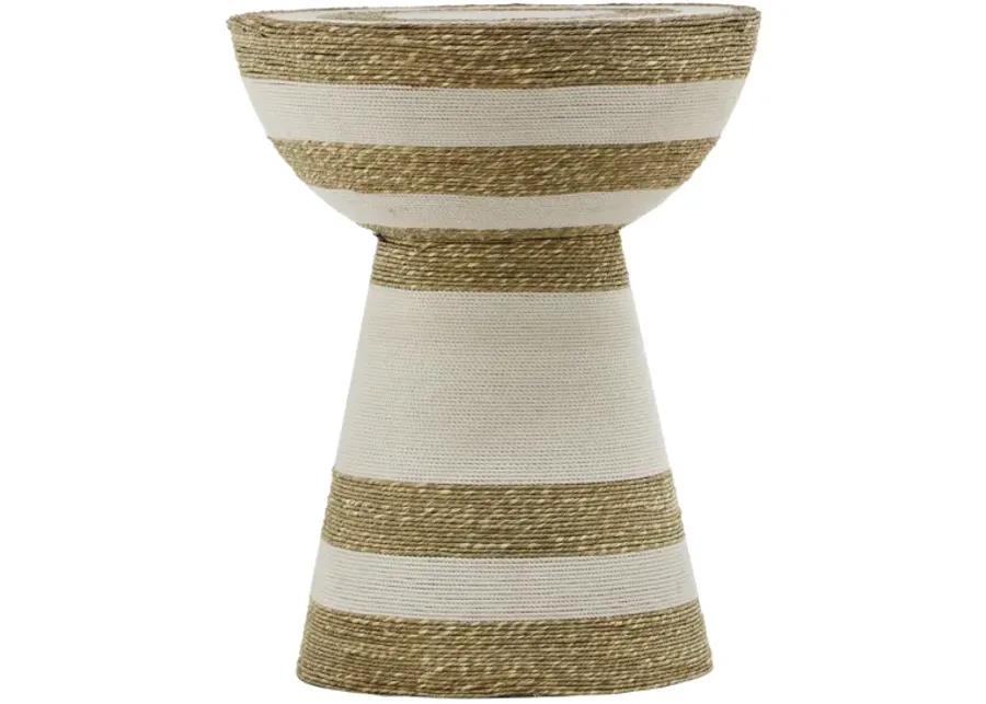 Wren Striped Side Table