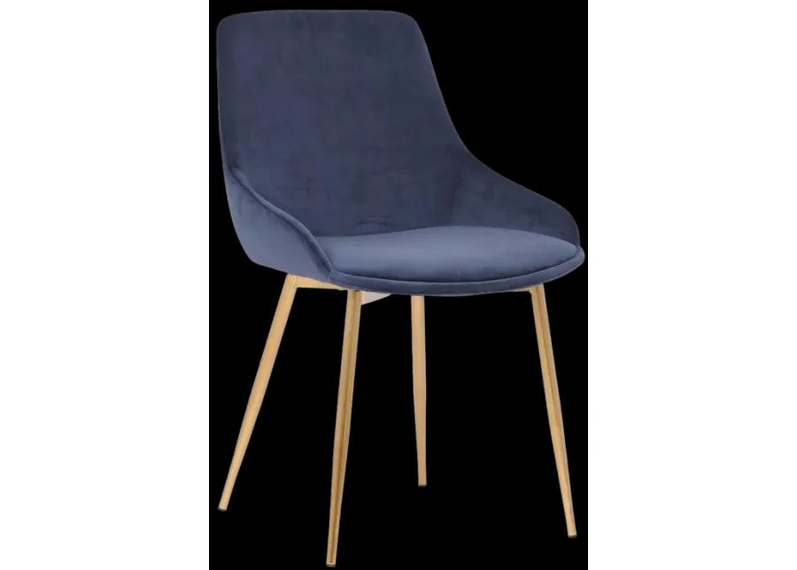 Heidi Blue Velvet Dining Accent Chair