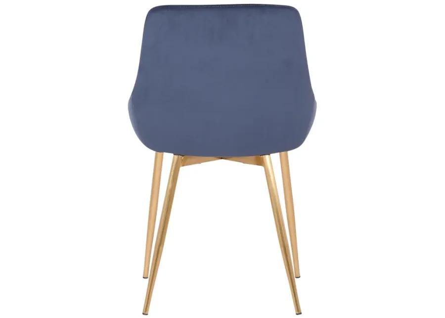 Heidi Blue Velvet Dining Accent Chair