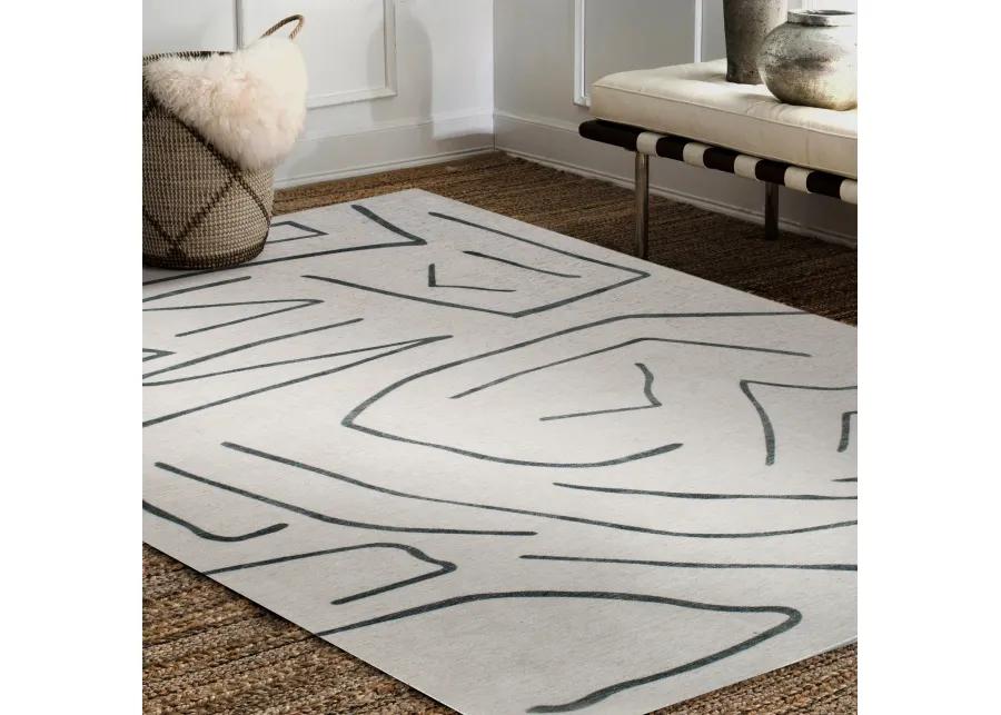 FALLON IVORY/ CHARCOAL Rectangle 9'10" x 13'1" ft Rug