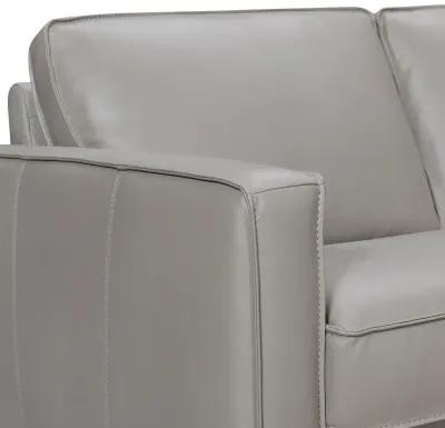 Summit 3 Piece Greige Leather Sectional Sofa