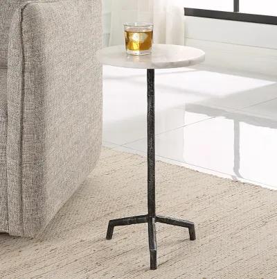 Puritan White Marble Drink Table