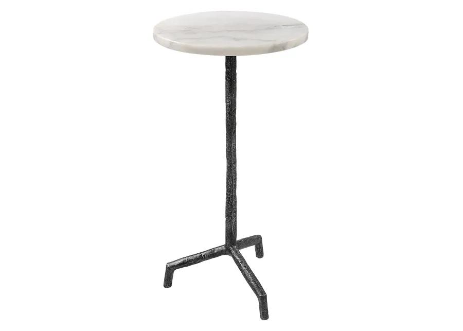 Puritan White Marble Drink Table