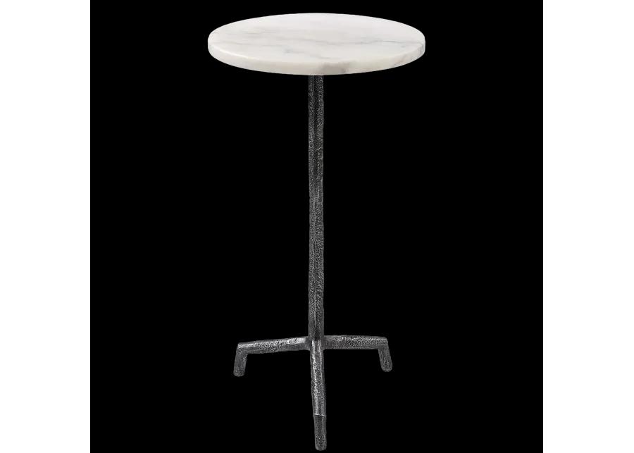 Puritan White Marble Drink Table