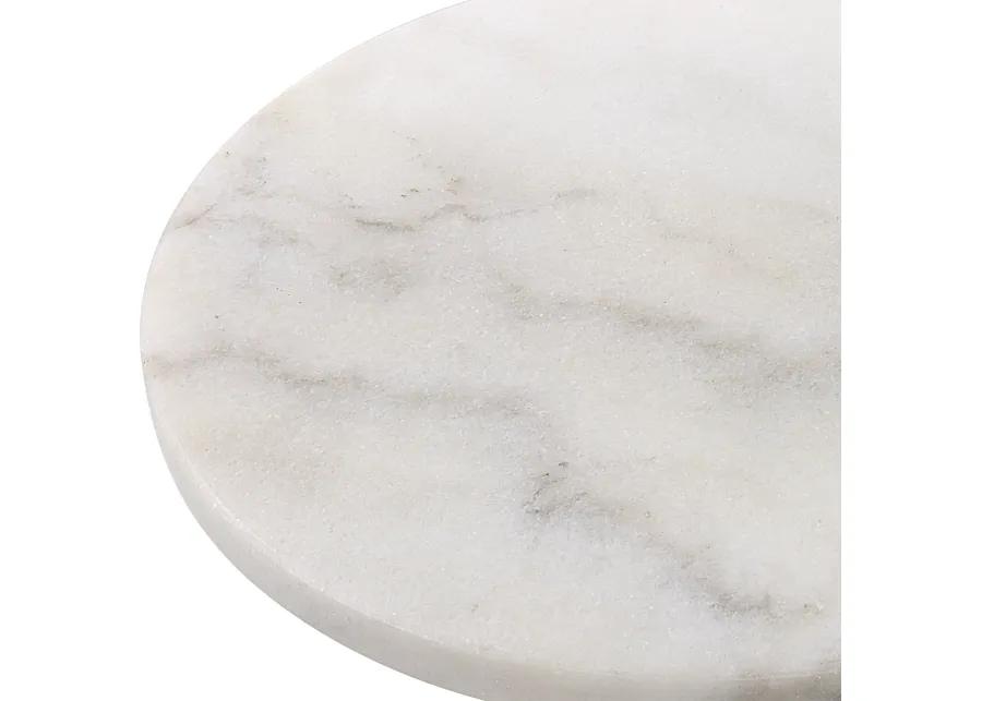 Puritan White Marble Drink Table