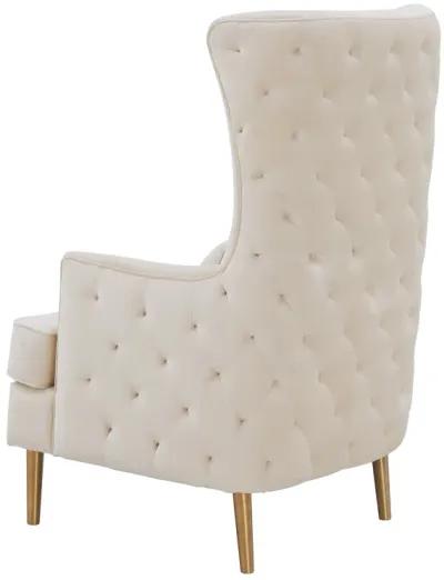 Alina Cream Tall Tufted Back Chair