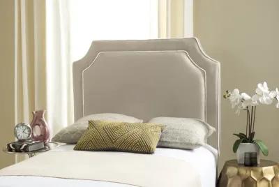 Dane Oyester & White Piping Headboard