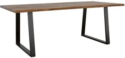 Alana Live Edge Dining Table Grey Sheesham And Black