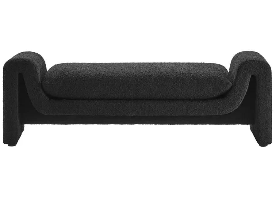 Waverly Boucle Fabric Bench