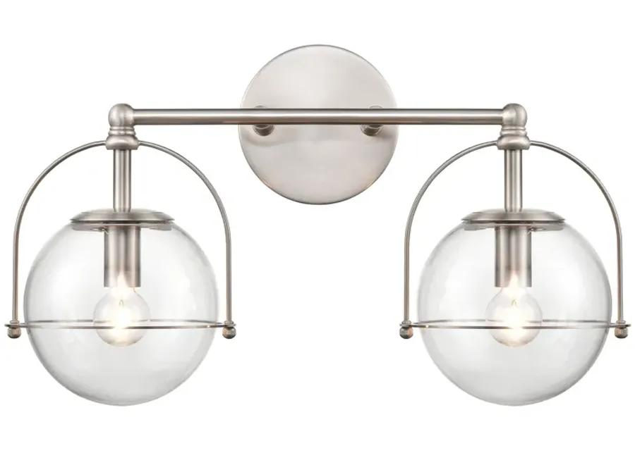 Langford 17" Wide 2-Light Vanity Light - Satin Nickel