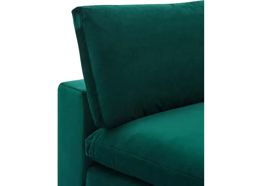 Commix Down Filled Overstuffed Performance Velvet Armless Chair