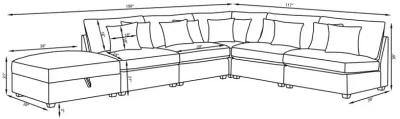 Cambria 4-Piece Upholstered Modular Sectional