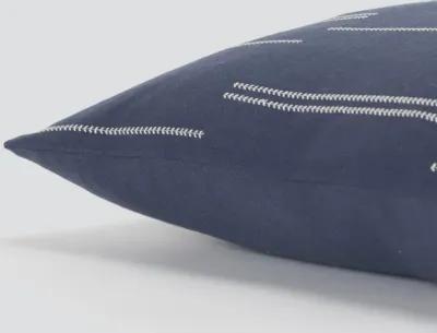 Broken Stripe Blue Pillow