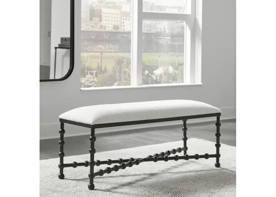 Iron Drops Cushioned Bench