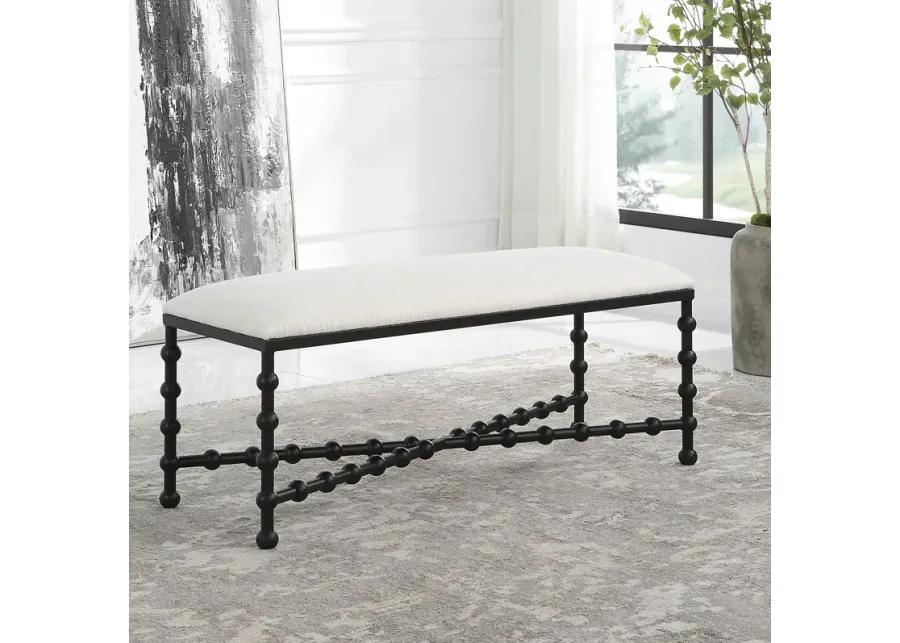 Iron Drops Cushioned Bench