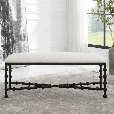 Iron Drops Cushioned Bench