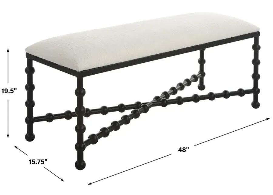 Iron Drops Cushioned Bench