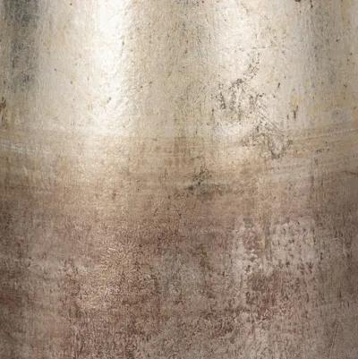 24" Curved Glass Vase Metallic Ombre Finish, Multi