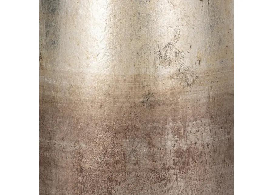 24" Curved Glass Vase Metallic Ombre Finish, Multi