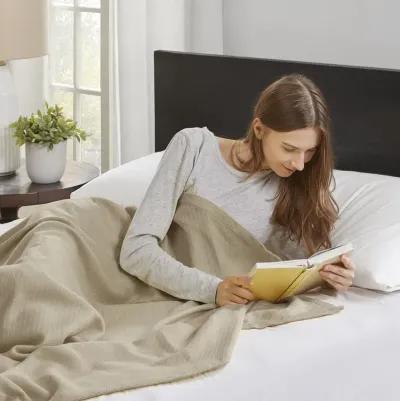 Madison Park Liquid Cotton Linen Blanket