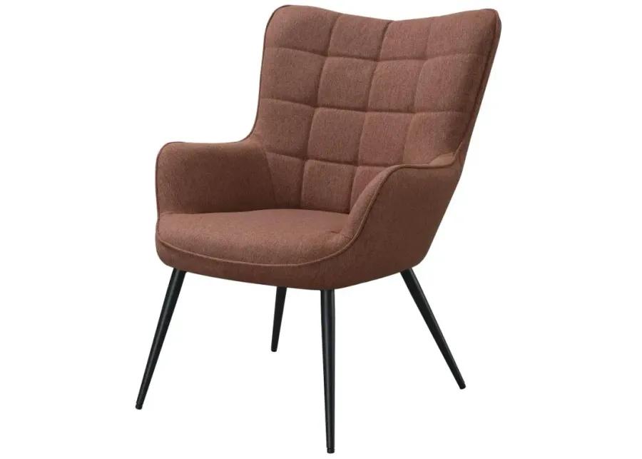 Carndonagh Upholstered Flared Arms Accent Chair with Grid Tufted