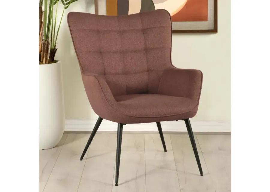 Carndonagh Upholstered Flared Arms Accent Chair with Grid Tufted