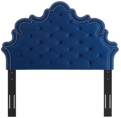 Arabella Button-Tufted Performance Velvet Twin Headboard