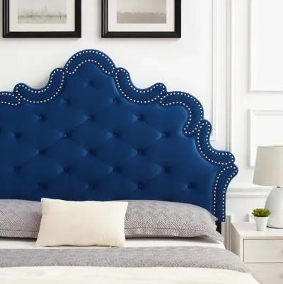 Arabella Button-Tufted Performance Velvet Twin Headboard