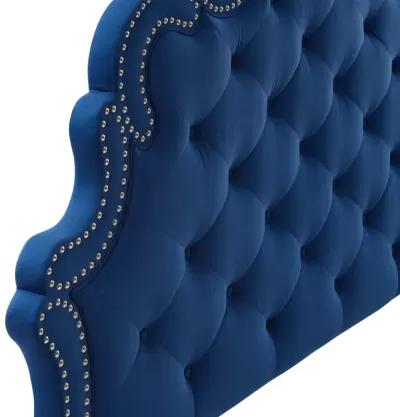 Arabella Button-Tufted Performance Velvet Twin Headboard