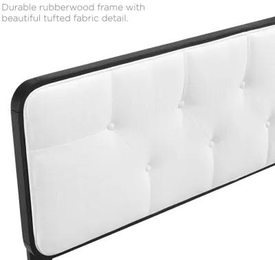 Collins Tufted Twin Fabric and Wood Headboard