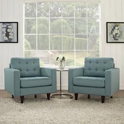 Empress Armchair Upholstered Fabric Set of 2