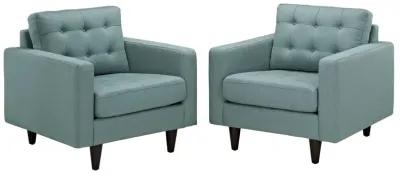 Empress Armchair Upholstered Fabric Set of 2