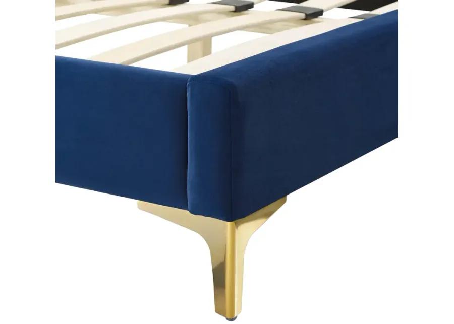 Current Performance Velvet Twin Platform Bed