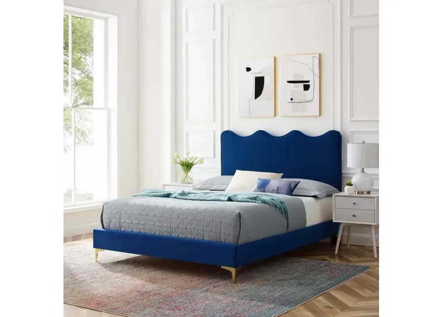 Current Performance Velvet Twin Platform Bed