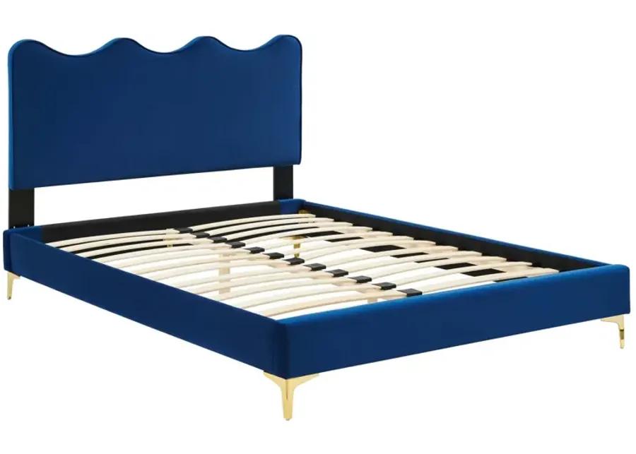 Current Performance Velvet Twin Platform Bed