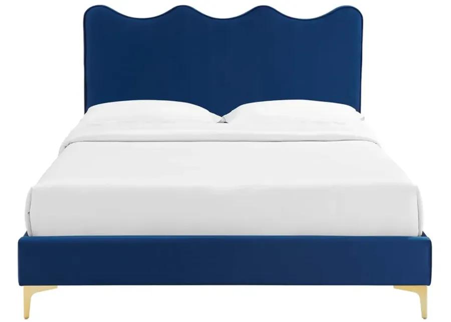 Current Performance Velvet Twin Platform Bed