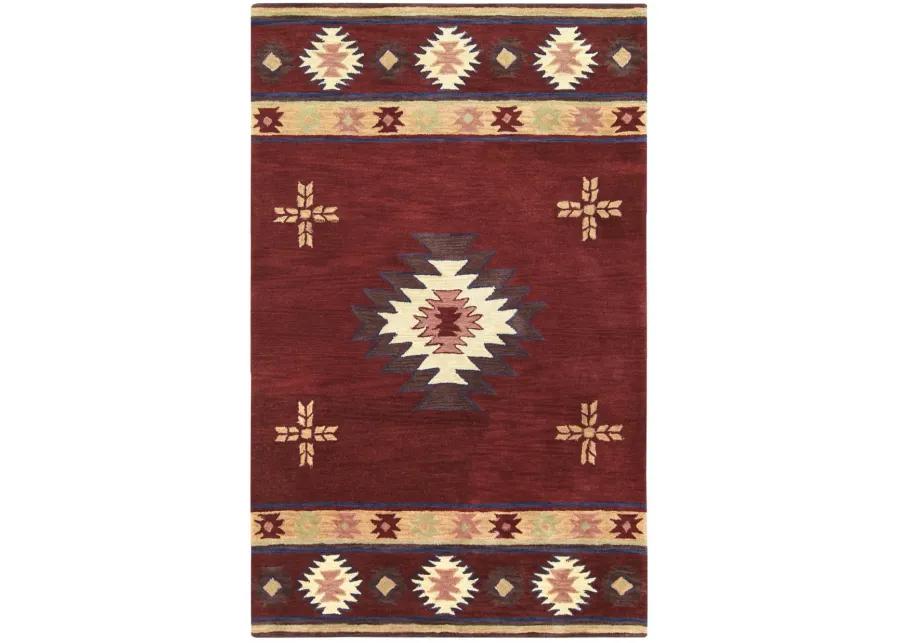 Southwest Red Southwest/Tribal Wool 10' x 14' Rectangle Rug